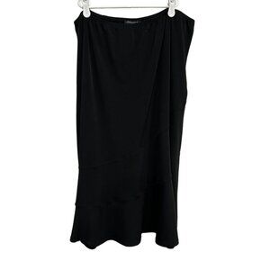 Notations Black Womens Stretchy Long Midi Skirt  Sz XL